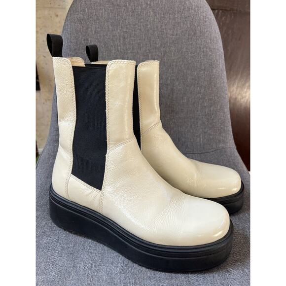 Vagabond Shoemakers Tara Patent Leather Chelsea Platform Boots Women's Size 10 - Picture 1 of 7